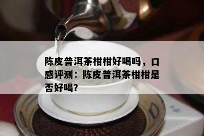 陈皮普洱茶柑柑好喝吗，口感评测：陈皮普洱茶柑柑是否好喝？