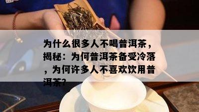 为什么很多人不喝普洱茶，揭秘：为何普洱茶备受冷落，为何许多人不喜欢饮用普洱茶？