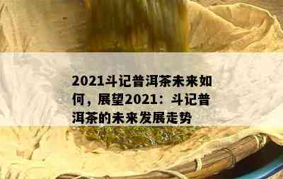 2021斗记普洱茶未来如何，展望2021：斗记普洱茶的未来发展走势