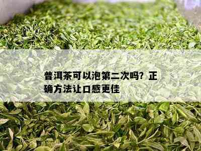 普洱茶可以泡第二次吗？正确方法让口感更佳