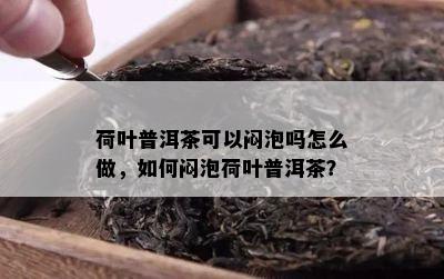 荷叶普洱茶可以闷泡吗怎么做，如何闷泡荷叶普洱茶？