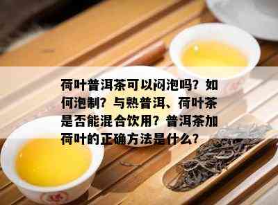 荷叶普洱茶可以闷泡吗？如何泡制？与熟普洱、荷叶茶是否能混合饮用？普洱茶加荷叶的正确方法是什么？