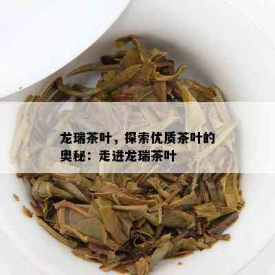 龙瑞茶叶，探索优质茶叶的奥秘：走进龙瑞茶叶