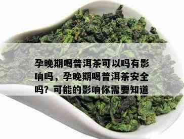 孕晚期喝普洱茶可以吗有影响吗，孕晚期喝普洱茶安全吗？可能的影响你需要知道