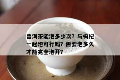 普洱茶能泡多少次？与枸杞一起泡可行吗？需要泡多久才能完全泡开？