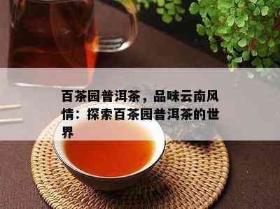 百茶园普洱茶，品味云南风情：探索百茶园普洱茶的世界