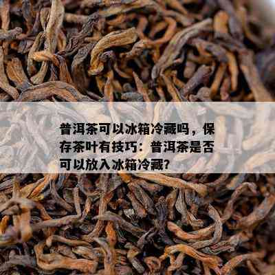 普洱茶可以冰箱冷藏吗，保存茶叶有技巧：普洱茶是否可以放入冰箱冷藏？