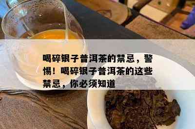 喝碎银子普洱茶的禁忌，警惕！喝碎银子普洱茶的这些禁忌，你必须知道