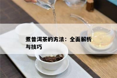 煮普洱茶的方法：全面解析与技巧