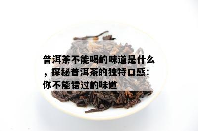 普洱茶不能喝的味道是什么，探秘普洱茶的独特口感：你不能错过的味道