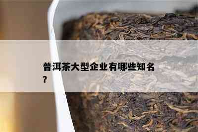 普洱茶大型企业有哪些知名？