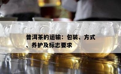 普洱茶的运输：包装、方式、养护及标志要求