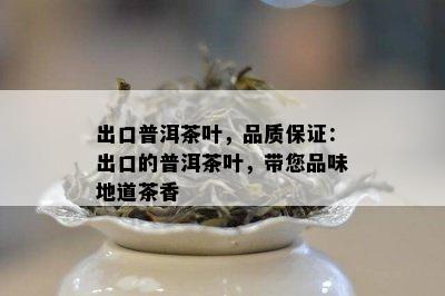 出口普洱茶叶，品质保证：出口的普洱茶叶，带您品味地道茶香