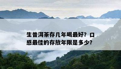 生普洱茶存几年喝更好？口感更佳的存放年限是多少？