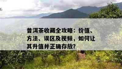 普洱茶收藏全攻略：价值、方法、误区及视频，如何让其升值并正确存放？