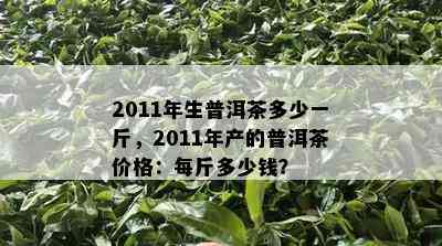 2011年生普洱茶多少一斤，2011年产的普洱茶价格：每斤多少钱？