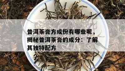 普洱茶膏方成份有哪些呢，揭秘普洱茶膏的成分：了解其独特配方