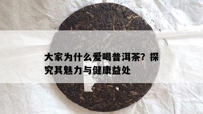 大家为什么爱喝普洱茶？探究其魅力与健康益处