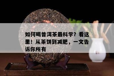 如何喝普洱茶最科学？看这里！从茶饼到减肥，一文告诉你所有