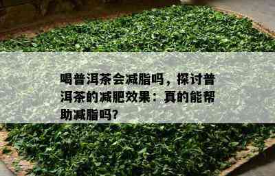 喝普洱茶会减脂吗，探讨普洱茶的减肥效果：真的能帮助减脂吗？