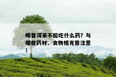 喝普洱茶不能吃什么？与哪些材、食物相克需注意！