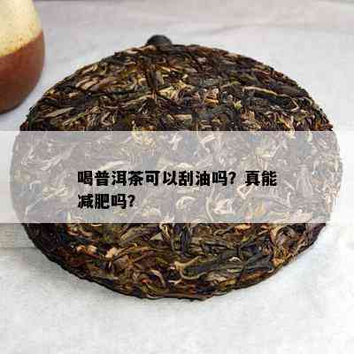 喝普洱茶可以刮油吗？真能减肥吗？