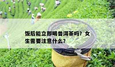 饭后能立即喝普洱茶吗？女生需要注意什么？