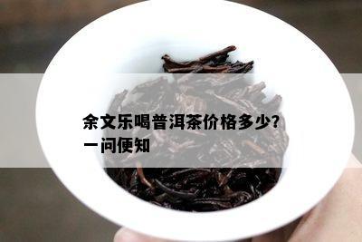 余文乐喝普洱茶价格多少？一问便知