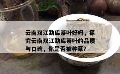 云南双江勐库茶叶好吗，探究云南双江勐库茶叶的品质与口碑，你是否被种草？