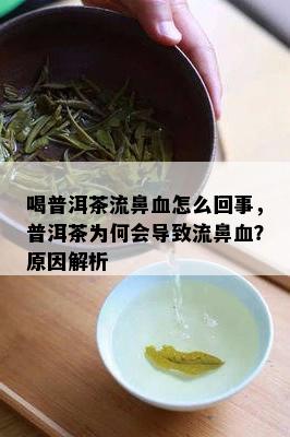 喝普洱茶流鼻血怎么回事，普洱茶为何会导致流鼻血？原因解析