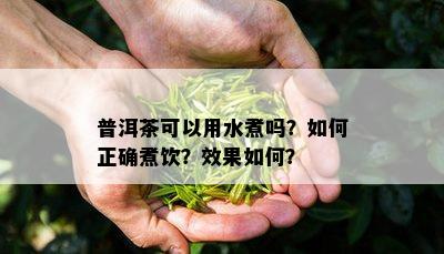 普洱茶可以用水煮吗？如何正确煮饮？效果如何？