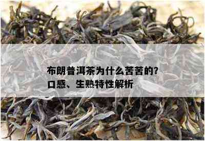 布朗普洱茶为什么苦苦的？口感、生熟特性解析