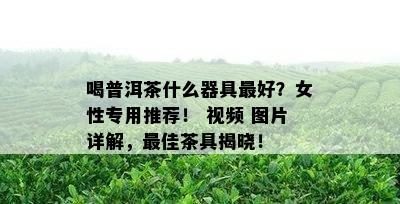 喝普洱茶什么器具更好？女性专用推荐！ 视频 图片详解，更佳茶具揭晓！