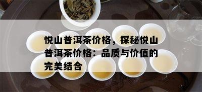 悦山普洱茶价格，探秘悦山普洱茶价格：品质与价值的完美结合