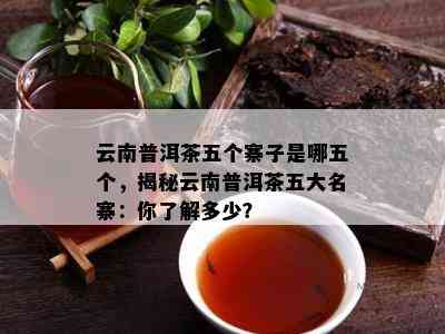 云南普洱茶五个寨子是哪五个，揭秘云南普洱茶五大名寨：你了解多少？