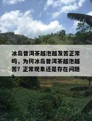 冰岛普洱茶越泡越发苦正常吗，为何冰岛普洱茶越泡越苦？正常现象还是存在问题？