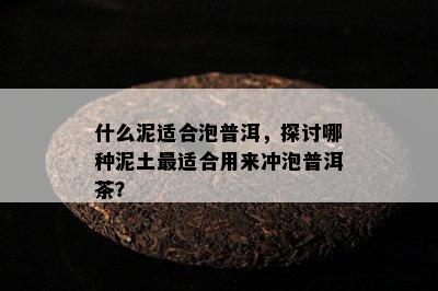 什么泥适合泡普洱，探讨哪种泥土最适合用来冲泡普洱茶？