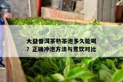 大益普洱茶熟茶泡多久能喝？正确冲泡方法与煮饮对比