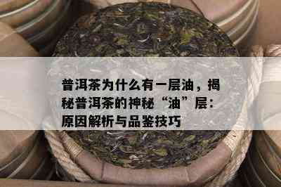 普洱茶为什么有一层油，揭秘普洱茶的神秘“油”层：原因解析与品鉴技巧