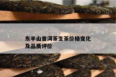 东半山普洱茶生茶价格变化及品质评价