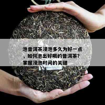 泡普洱茶浸泡多久为好一点，如何泡出好喝的普洱茶？掌握浸泡时间的关键