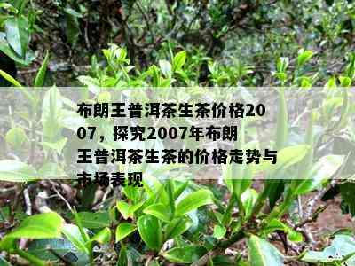 布朗王普洱茶生茶价格2007，探究2007年布朗王普洱茶生茶的价格走势与市场表现