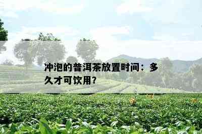 冲泡的普洱茶放置时间：多久才可饮用？