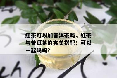 红茶可以加普洱茶吗，红茶与普洱茶的完美搭配：可以一起喝吗？