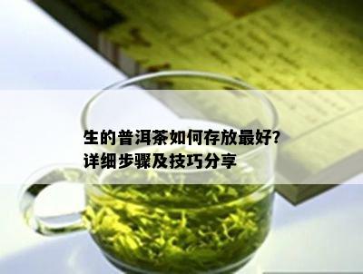 生的普洱茶如何存放更好？详细步骤及技巧分享