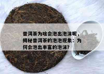 普洱茶为啥会泡出泡沫呢，揭秘普洱茶的泡泡现象：为何会泡出丰富的泡沫？