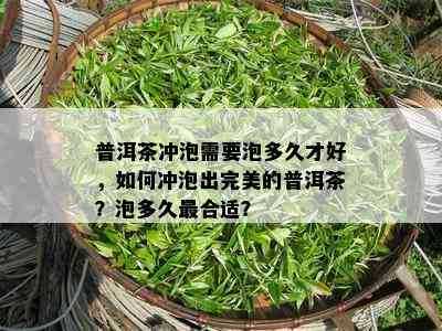 普洱茶冲泡需要泡多久才好，如何冲泡出完美的普洱茶？泡多久最合适？