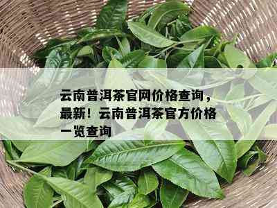 云南普洱茶官网价格查询，最新！云南普洱茶官方价格一览查询