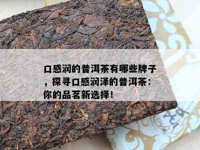 口感润的普洱茶有哪些牌子，探寻口感润泽的普洱茶：你的品茗新选择！