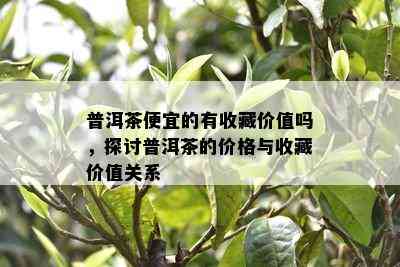 普洱茶便宜的有收藏价值吗，探讨普洱茶的价格与收藏价值关系